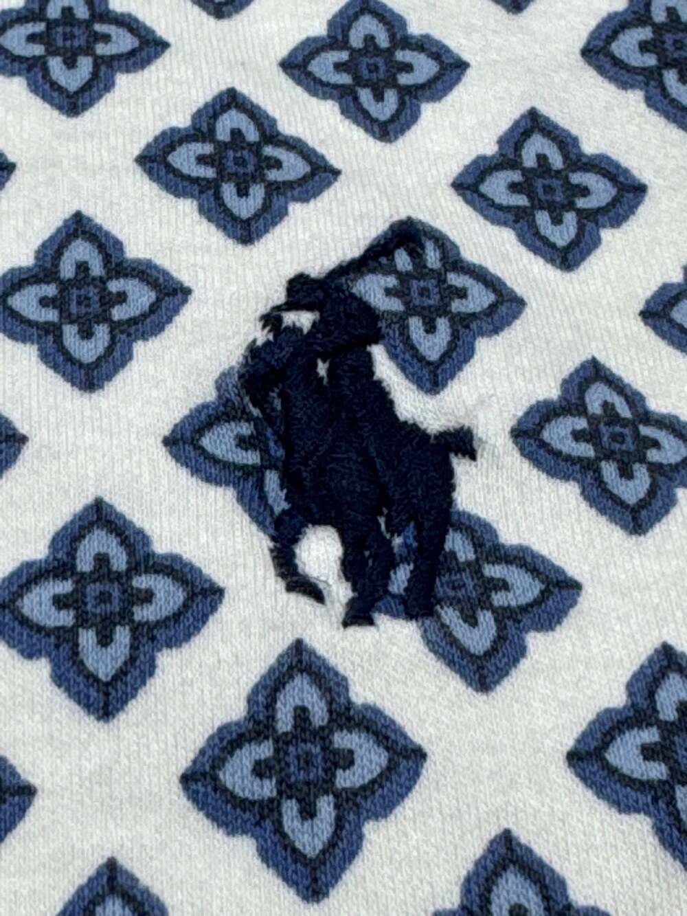 Polo Ralph Lauren Short Sleeve Polo Shirt White Blue Floral Size 3XLT